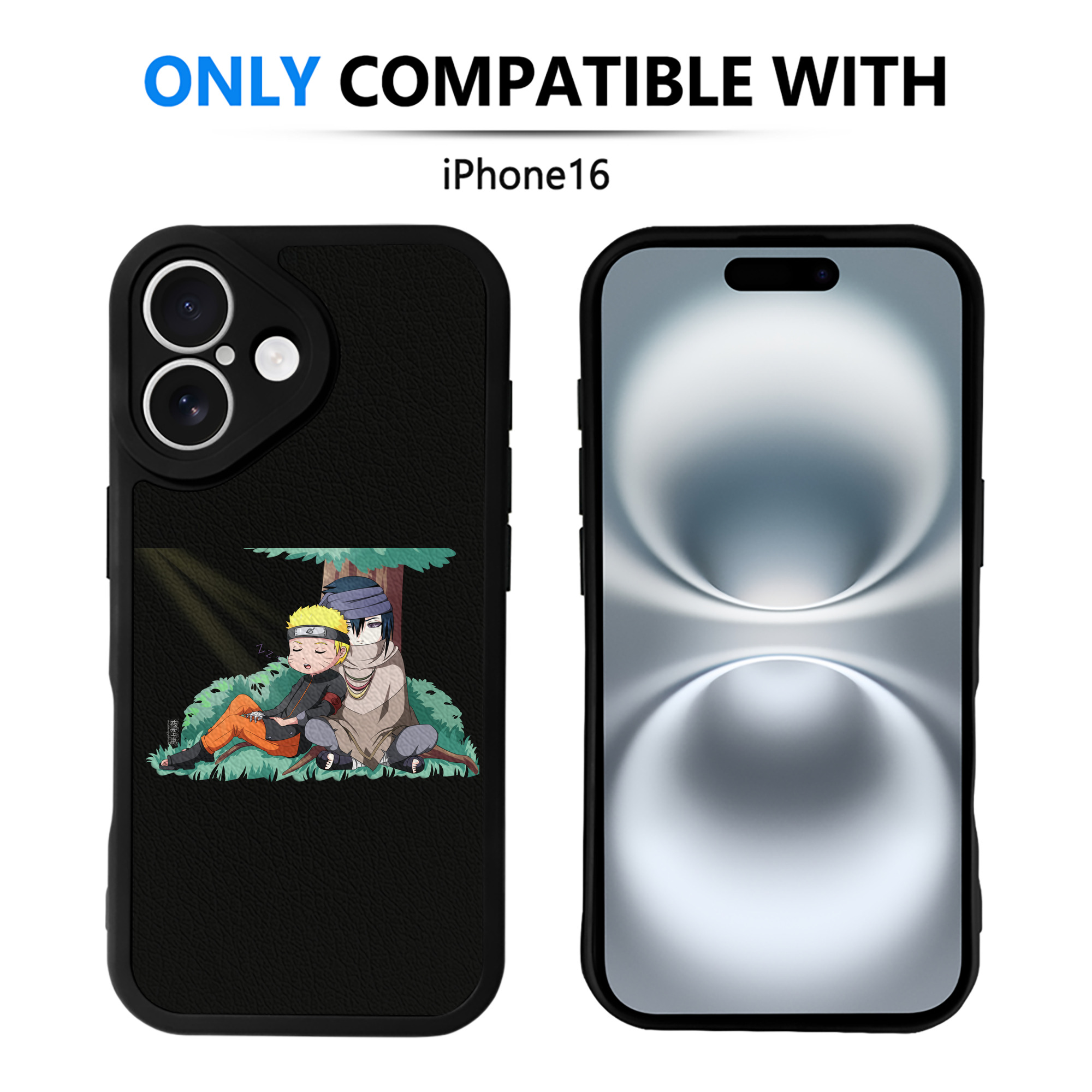 （画像用） NARUTO -ナルト- うずまき ナルト Uzumaki Naruto 【iPhone 16シリーズ対応】シリコンスマホケース（レザー調） 材質：シリコン